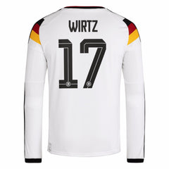 Florian Wirtz Germany National Team 2026 Home Replica Long Sleeve Jersey White - Adidas