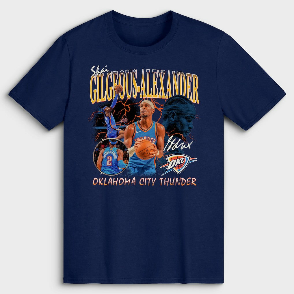 Shai Gilgeous-Alexander Oklahoma City Thunder Player Collage T-Shirt Online