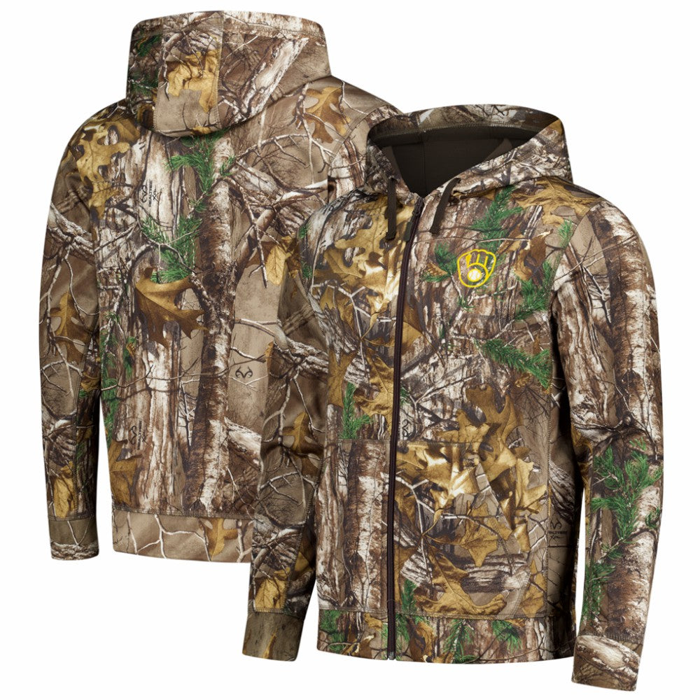 Milwaukee Brewers Dunbrooke Trophy Realtree Full-Zip Hoodie | MLB Outlet