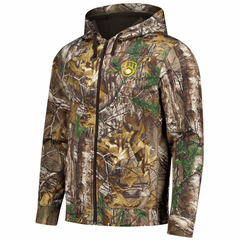 Milwaukee Brewers Dunbrooke Trophy Realtree Full-Zip Hoodie | MLB Outlet