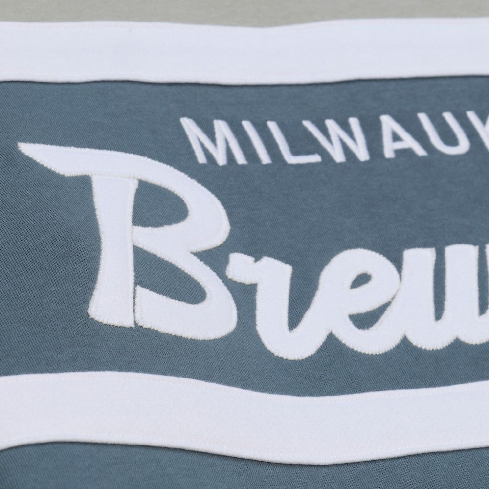 Milwaukee Brewers Mitchell & Ness Cooperstown Collection Thunderstorm Head Coach Hoodie | MLB US