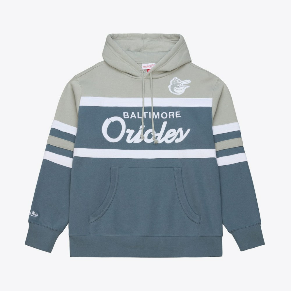 Baltimore Orioles Mitchell & Ness Cooperstown Collection Thunderstorm Head Coach Hoodie | MLB Outlet
