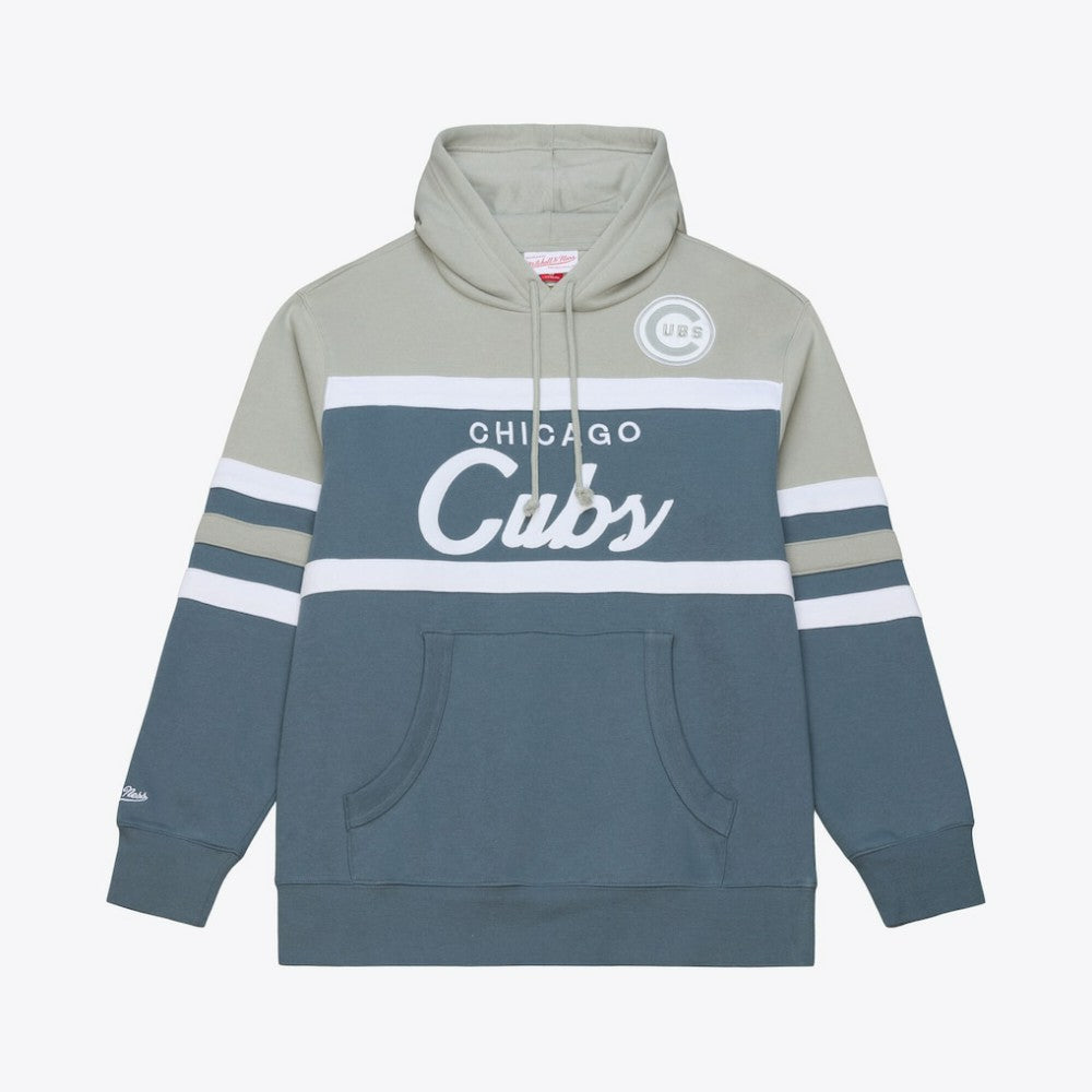Chicago Cubs Mitchell & Ness Cooperstown Collection Thunderstorm Head Coach Hoodie | MLB Sale