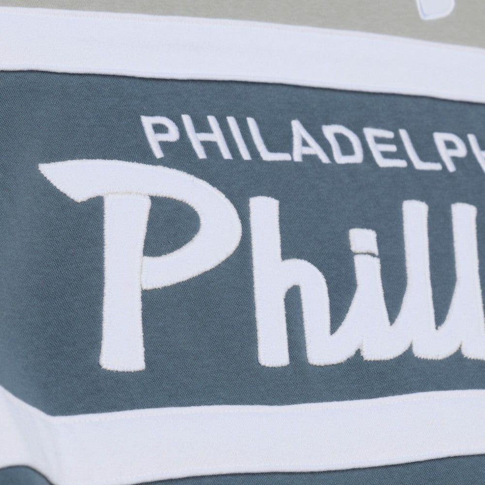 Philadelphia Phillies Mitchell & Ness Cooperstown Collection Thunderstorm Head Coach Hoodie | MLB New