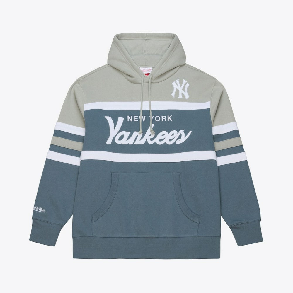 New York Yankees Mitchell & Ness Cooperstown Collection Thunderstorm Head Coach Hoodie | MLB Shop