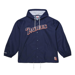San Diego Padres Mitchell & Ness Full-Snap Hooded Coaches Jacket | MLB On Sale