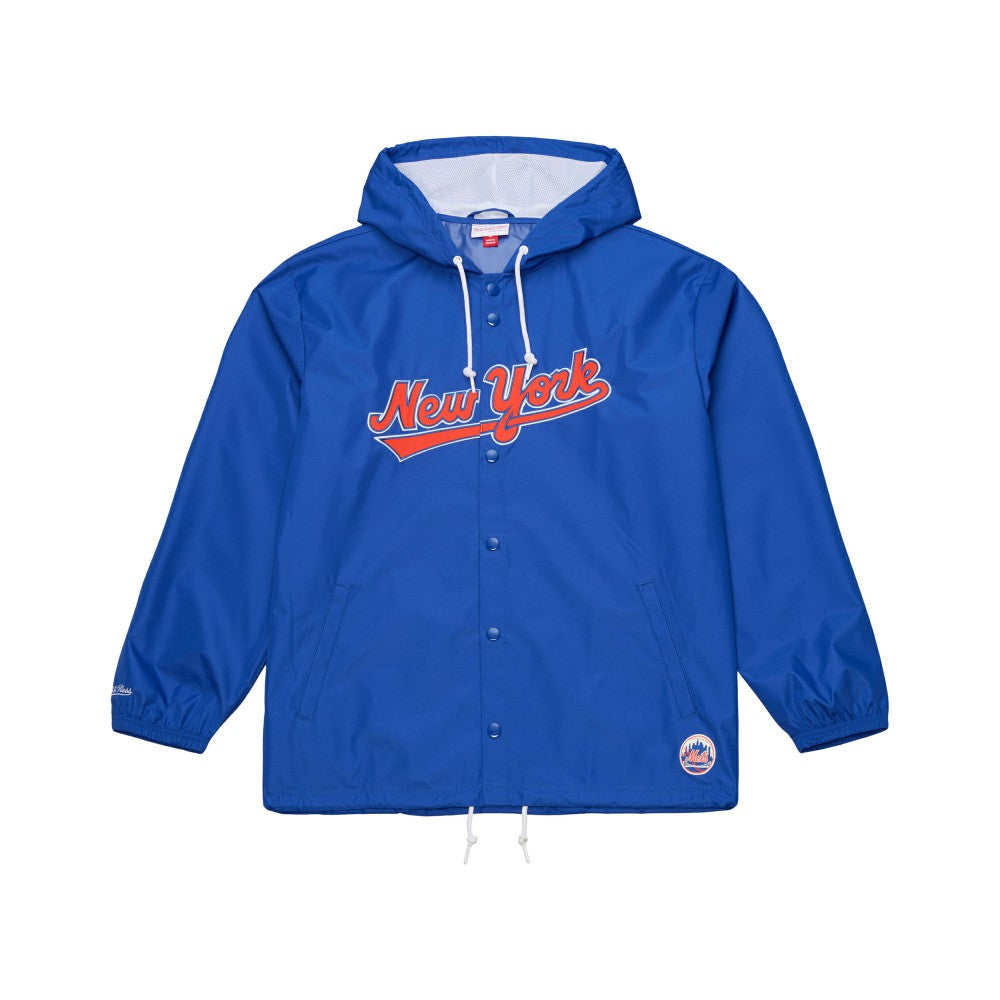 New York Mets Mitchell & Ness Full-Snap Hooded Coaches Jacket | MLB New