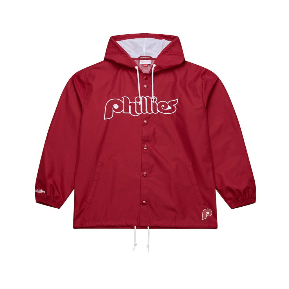 Philadelphia Phillies Mitchell & Ness Full-Snap Hooded Coaches Jacket | MLB Outlet