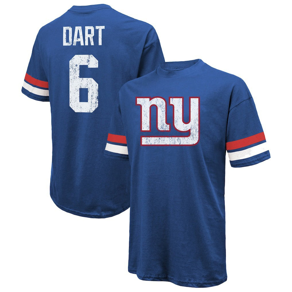 New York Giants  Jaxson Dart  Majestic Threads Oversized T-Shirt