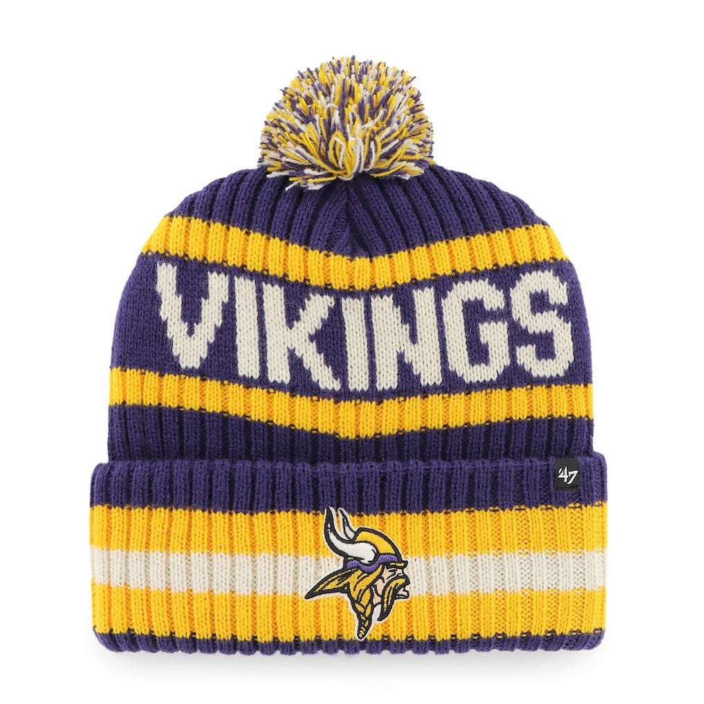 Minnesota Vikings 47 brand '47 Bering Cuffed Knit Hat with Pom