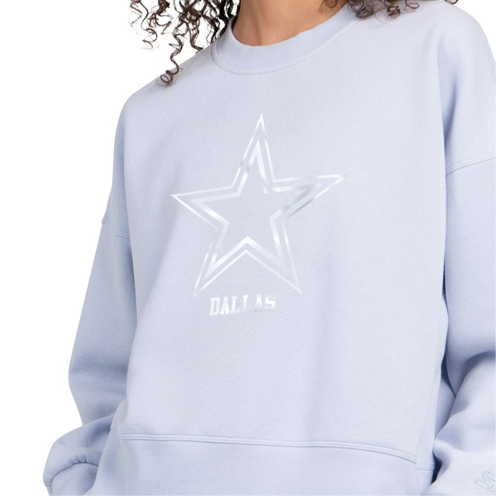 Dallas Cowboys  Starter Women's Travel Pastels Boxy Fleece Sweatshirt