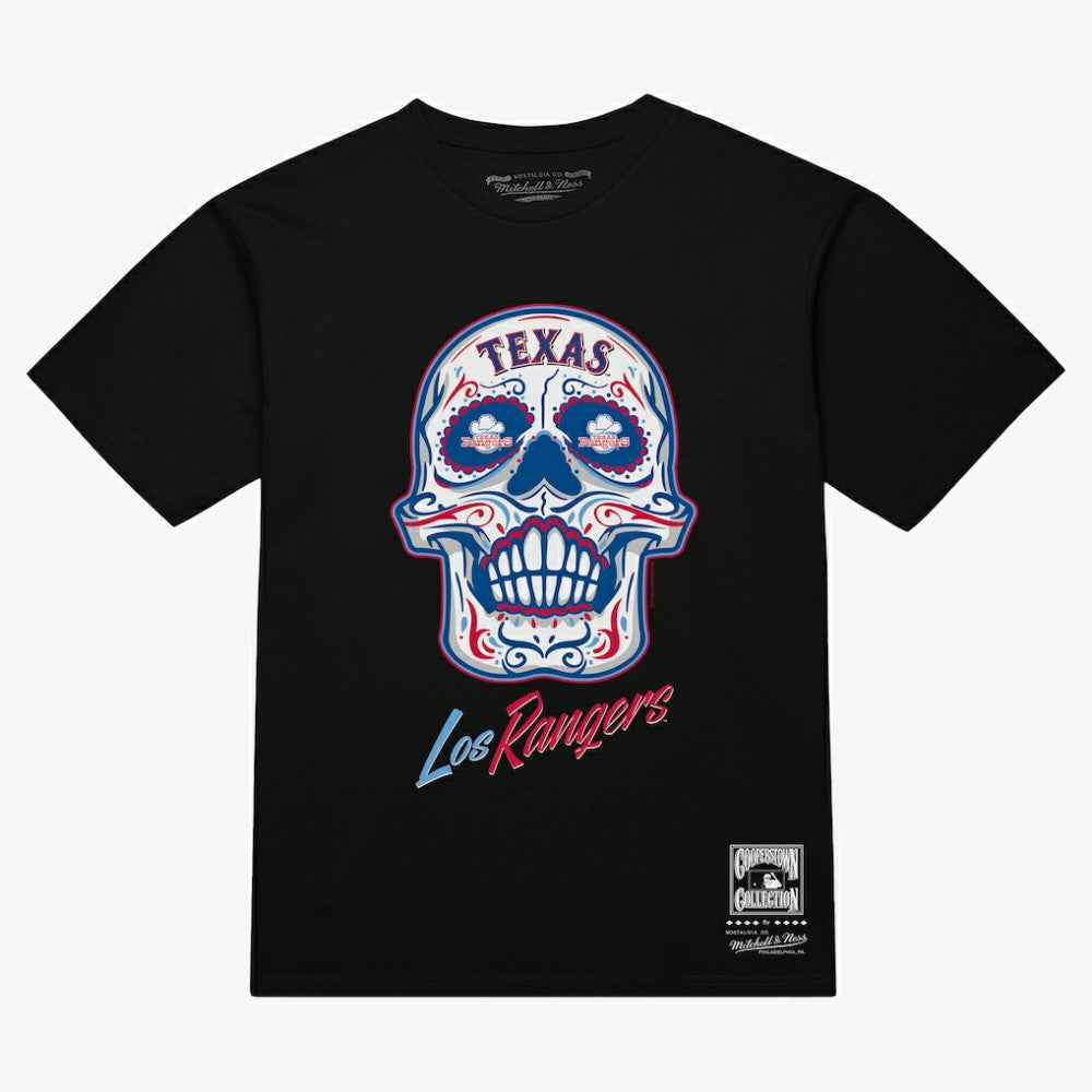Texas Rangers Mitchell & Ness Women's Sugar Skull Boxy T-Shirt | MLB Outlet