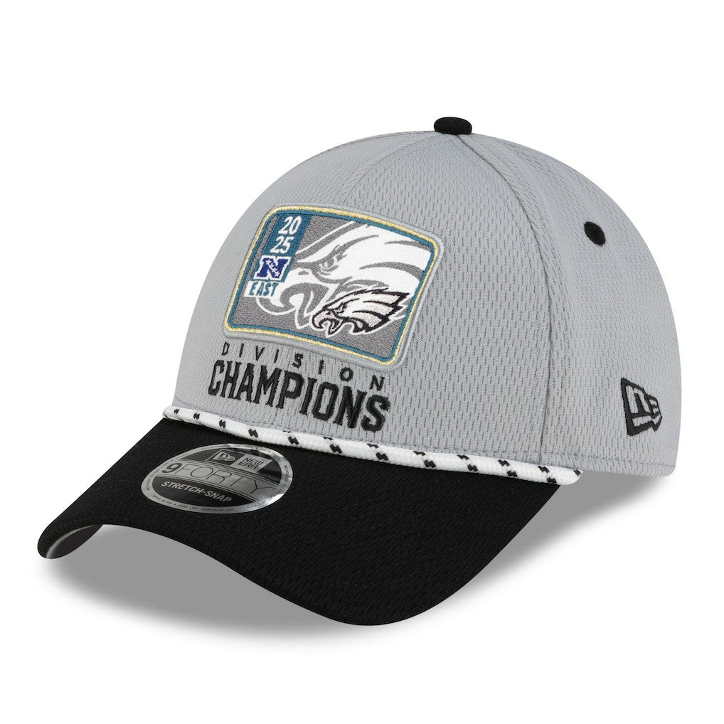 Philadelphia Eagles New Era 2025 NFC East Division Champions Locker Room Trophy Collection 9FORTY Adjustable Hat