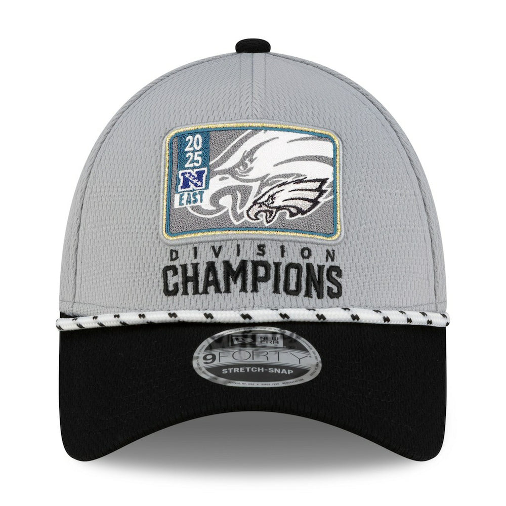 Philadelphia Eagles New Era 2025 NFC East Division Champions Locker Room Trophy Collection 9FORTY Adjustable Hat
