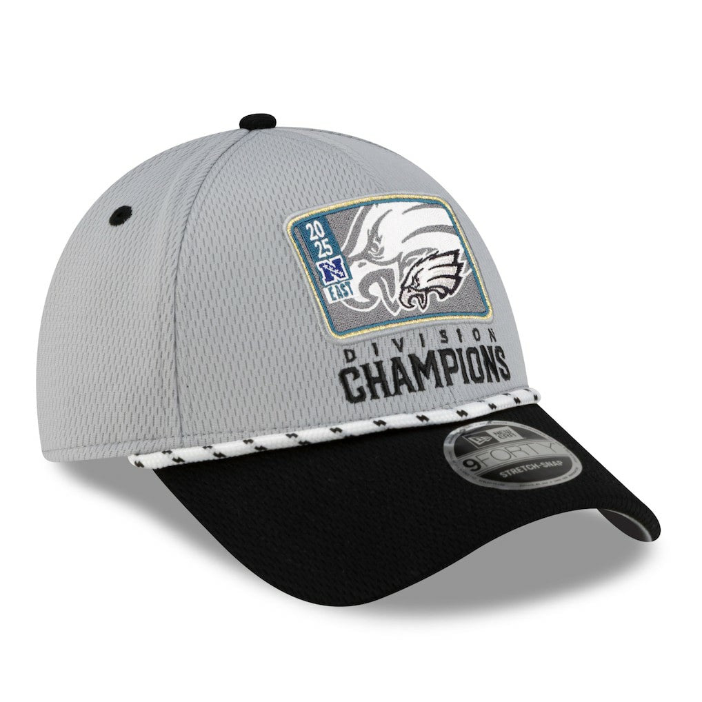 Philadelphia Eagles New Era 2025 NFC East Division Champions Locker Room Trophy Collection 9FORTY Adjustable Hat