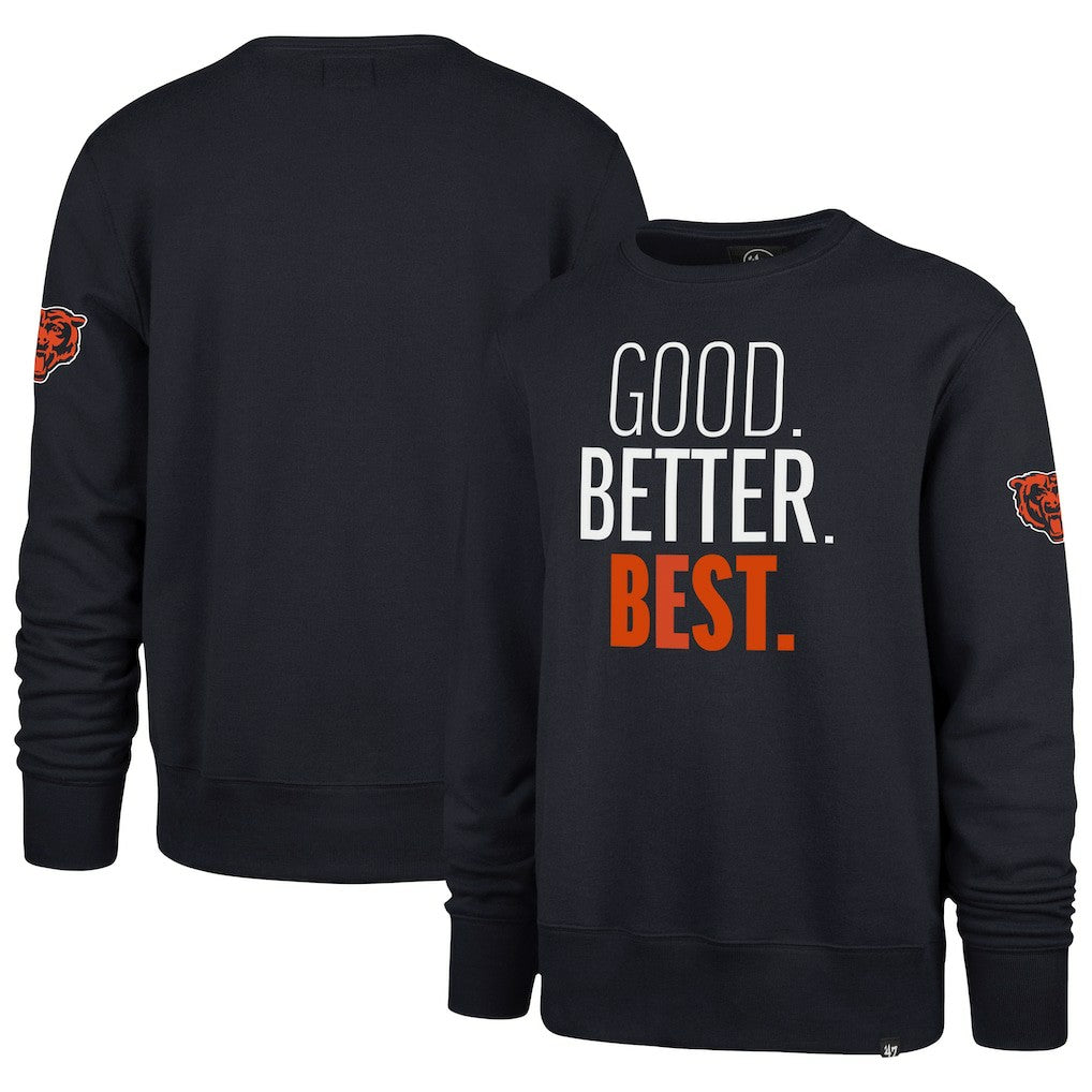 Chicago Bears 47 brand '47 Good. Better. Best. Headline Sweatshirt