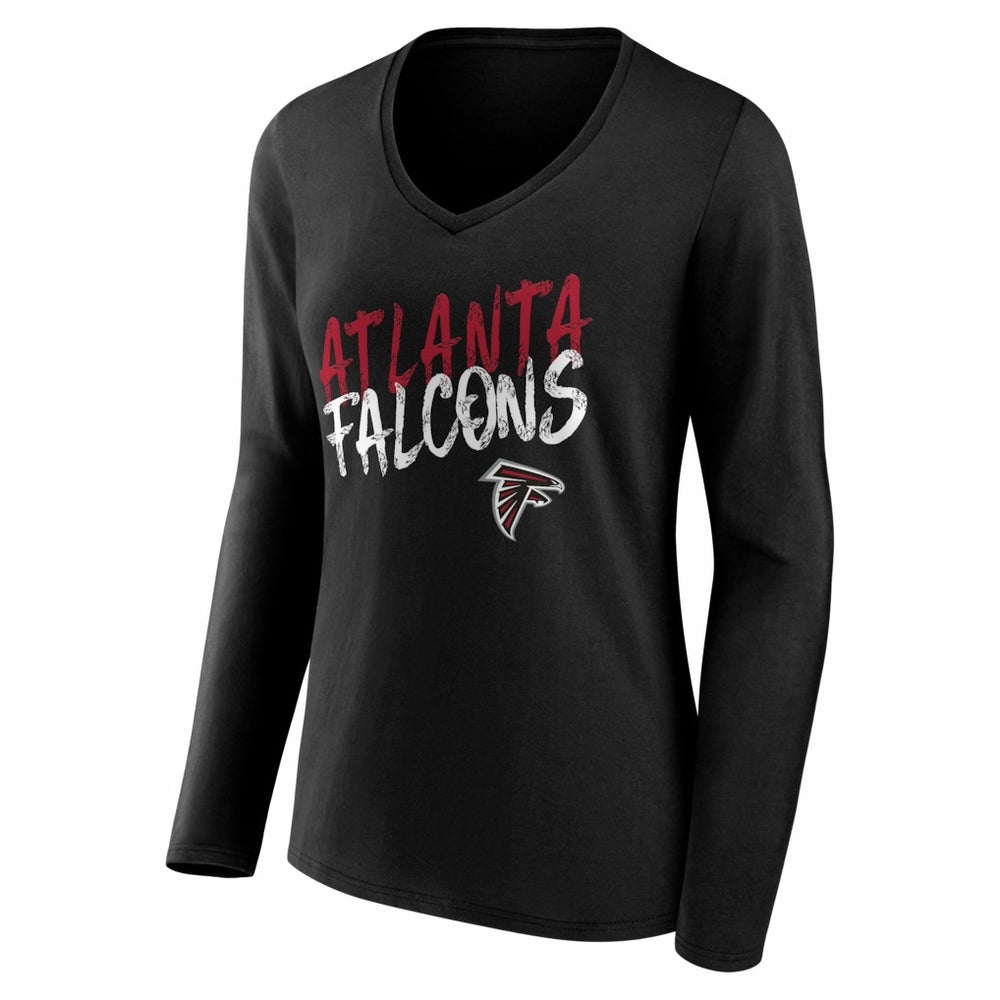 Atlanta Falcons  Women's Hustle Long Sleeve V-Neck T-Shirt