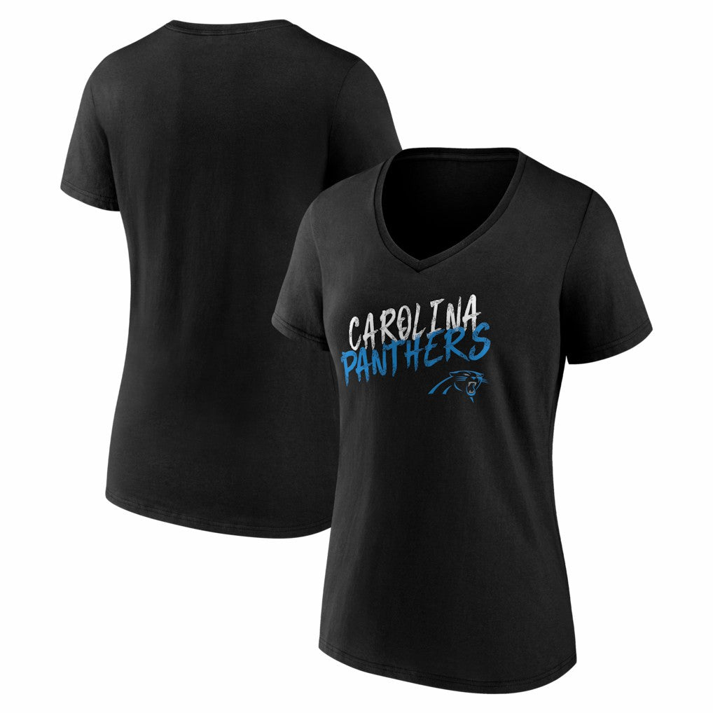 Carolina Panthers  Women's Hustle V-Neck T-Shirt