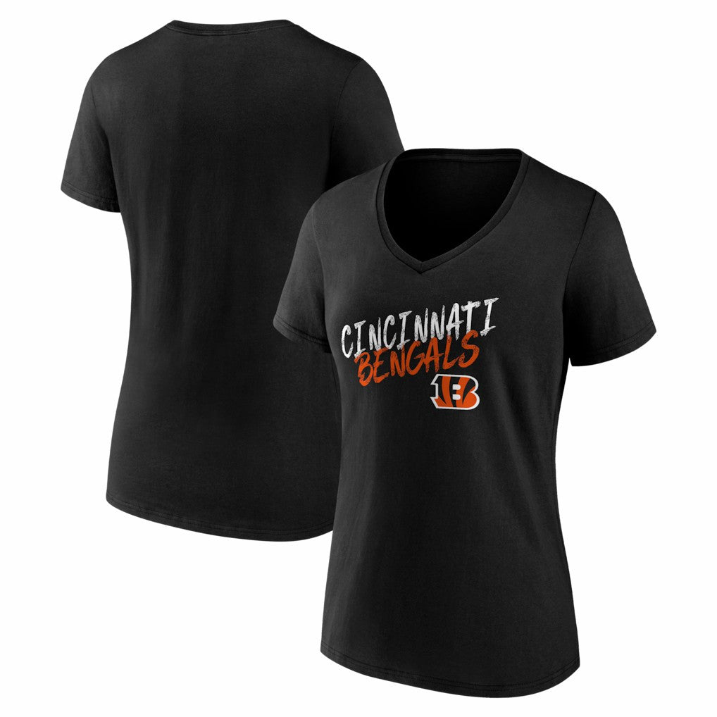 Cincinnati Bengals  Women's Hustle V-Neck T-Shirt