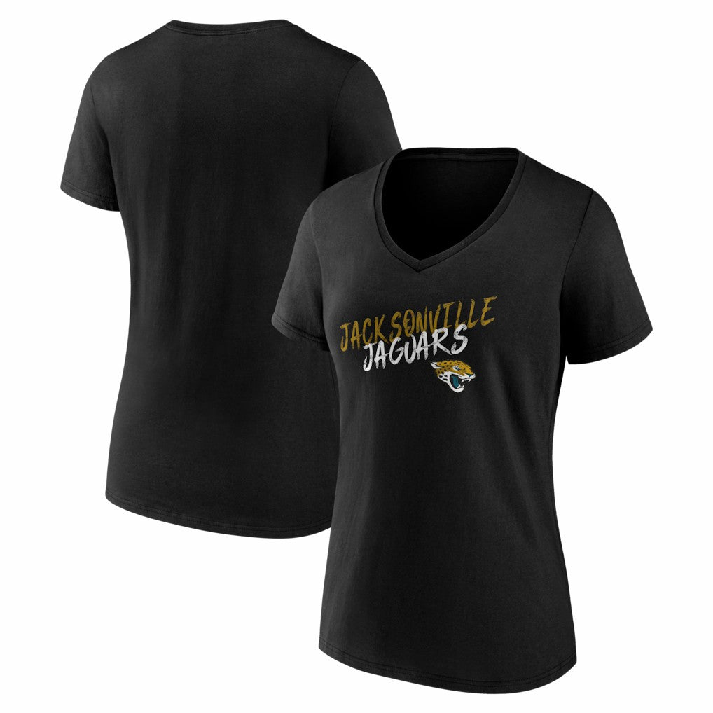 Jacksonville Jaguars  Women's Hustle V-Neck T-Shirt