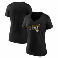 Jacksonville Jaguars  Women's Hustle V-Neck T-Shirt