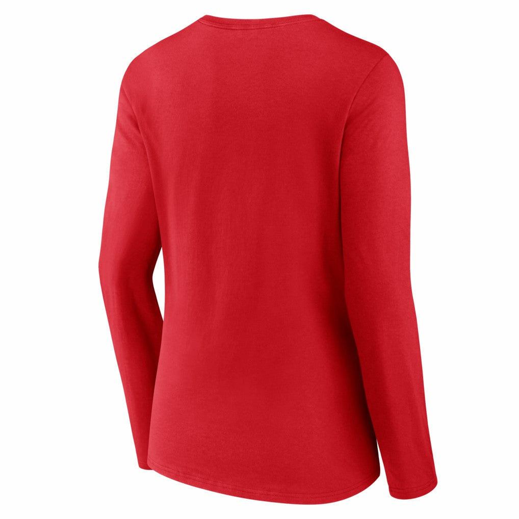 Kansas City Chiefs  Women's Hustle Long Sleeve V-Neck T-Shirt