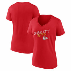 Kansas City Chiefs  Women's Hustle V-Neck T-Shirt