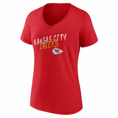 Kansas City Chiefs  Women's Hustle V-Neck T-Shirt