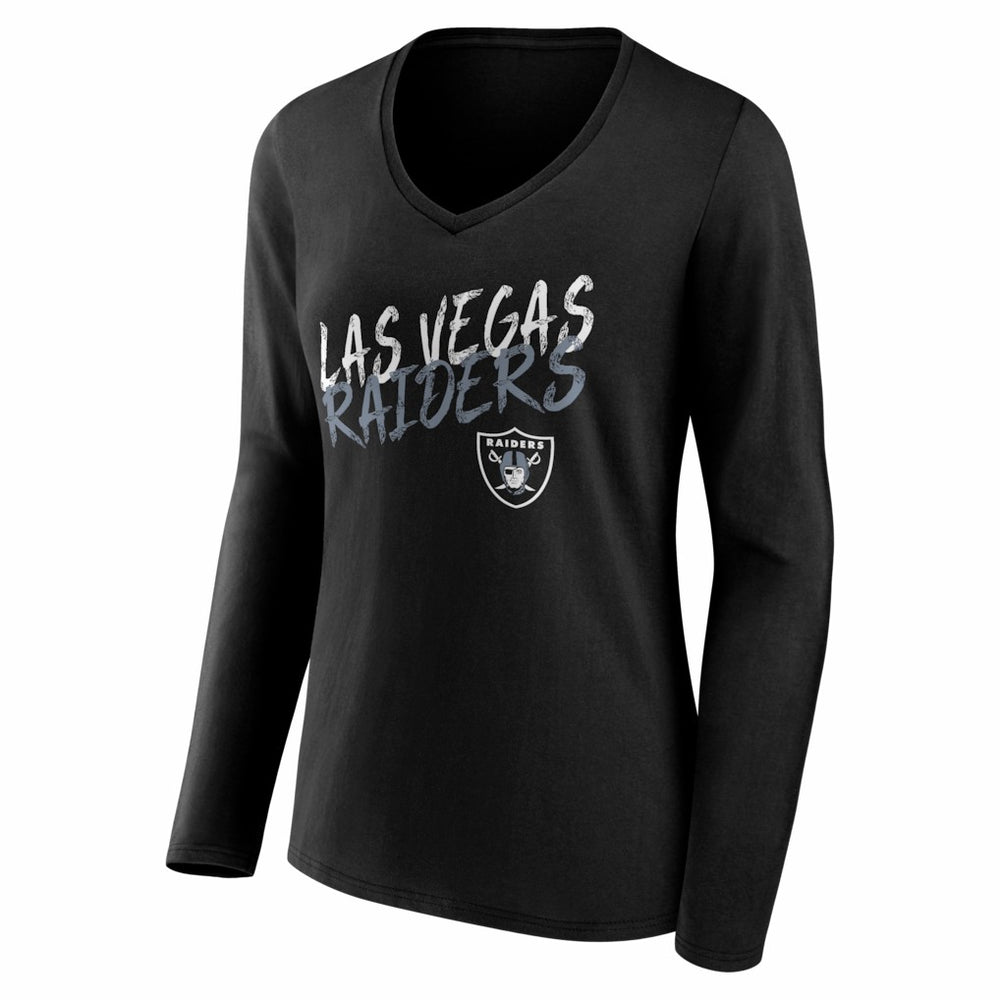 Las Vegas Raiders  Women's Hustle Long Sleeve V-Neck T-Shirt