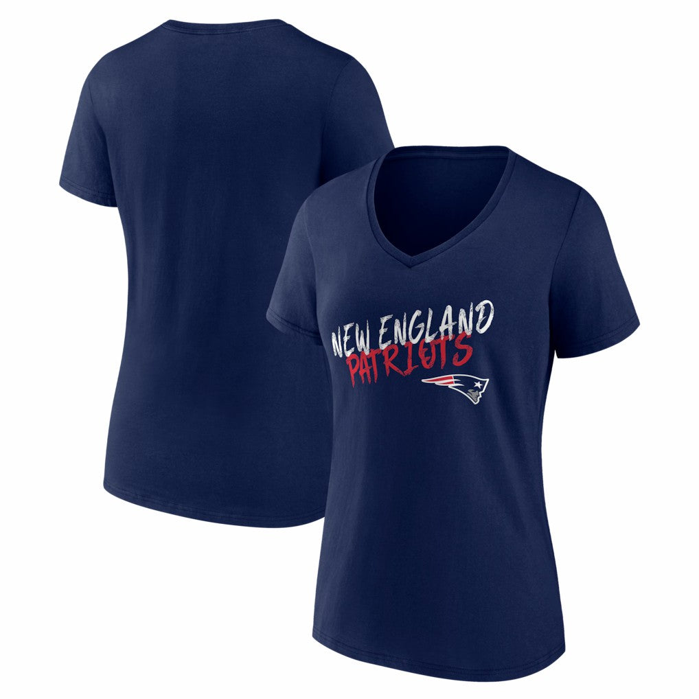 New England Patriots  Women's Hustle V-Neck T-Shirt
