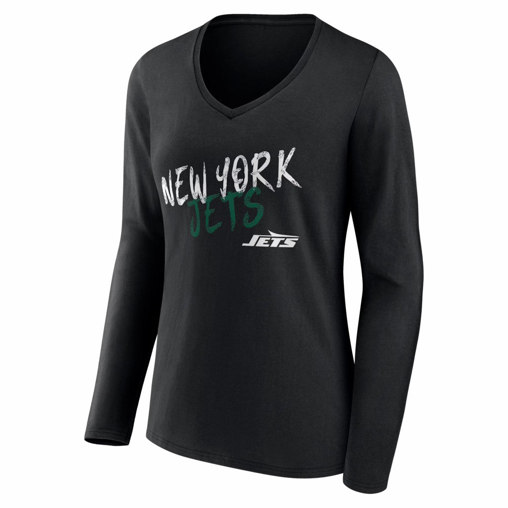 New York Jets  Women's Hustle Long Sleeve V-Neck T-Shirt
