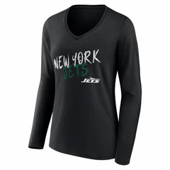 New York Jets  Women's Hustle Long Sleeve V-Neck T-Shirt