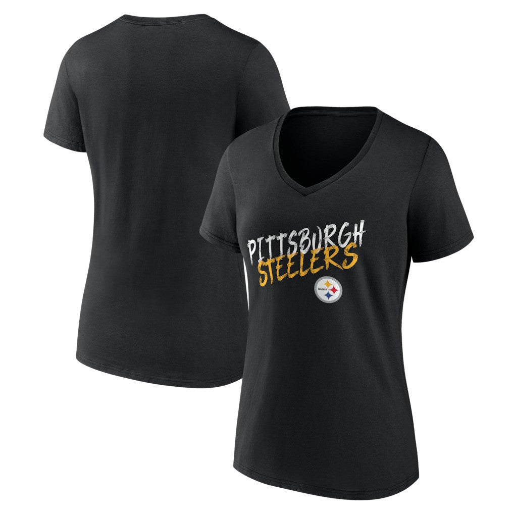 Pittsburgh Steelers  Women's Hustle V-Neck T-Shirt