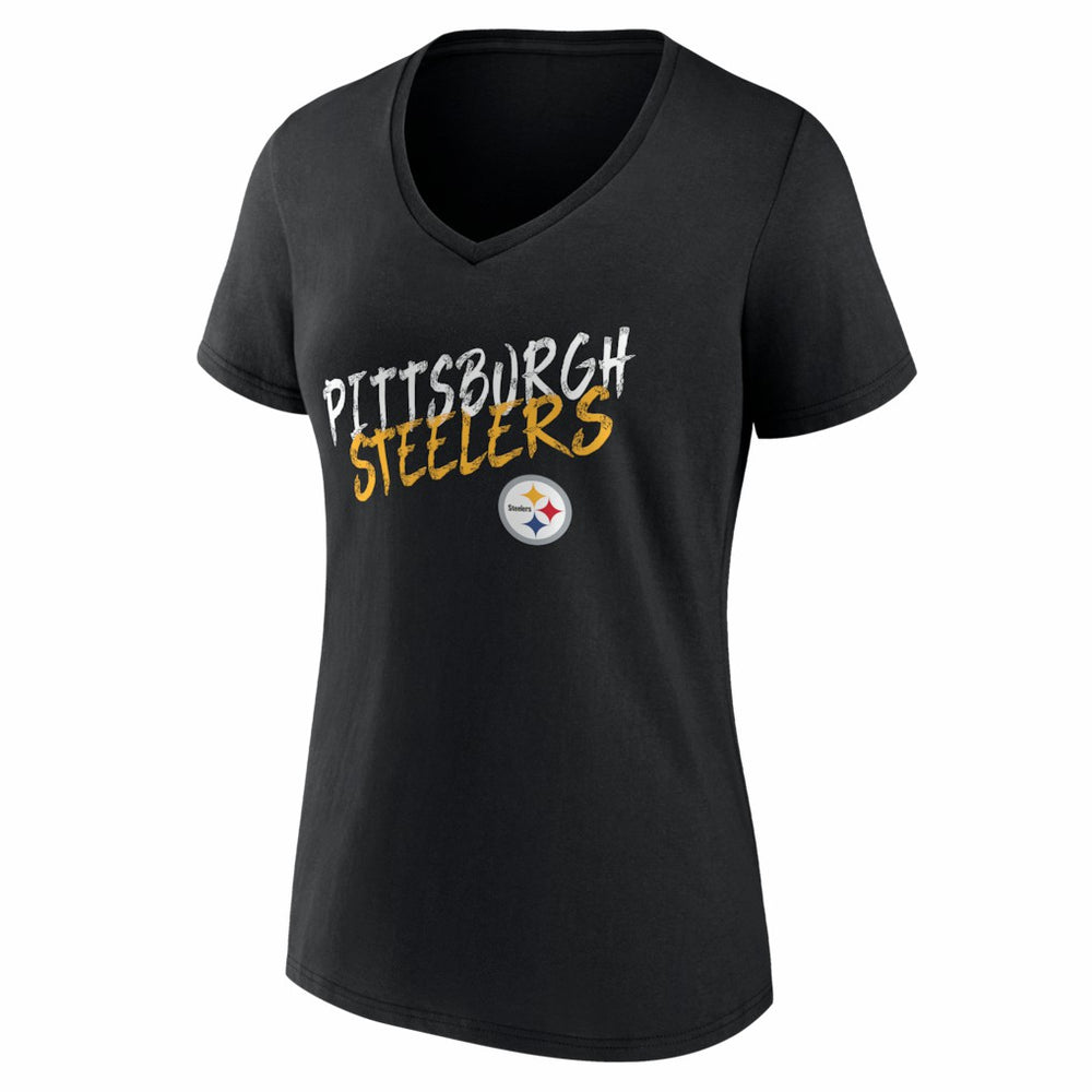 Pittsburgh Steelers  Women's Hustle V-Neck T-Shirt