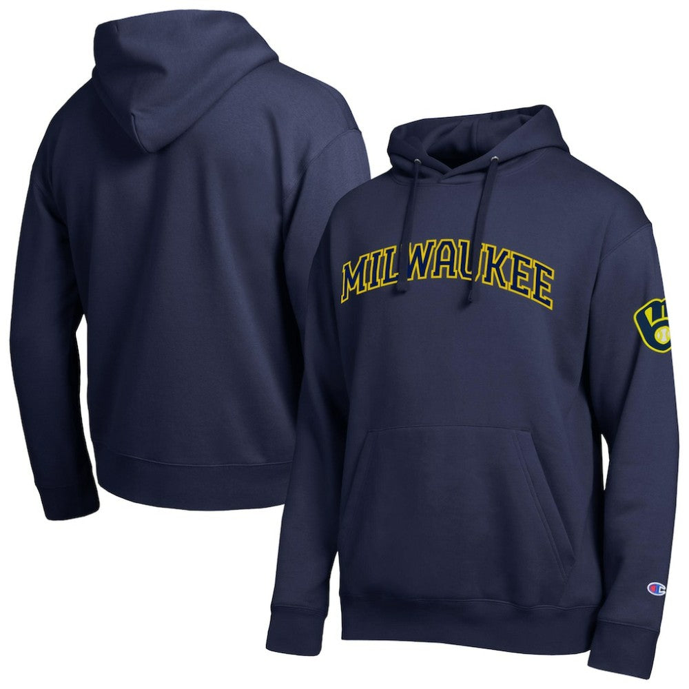 Milwaukee Brewers Champion All Star Wordmark Hoodie | MLB Outlet