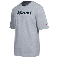 Miami Marlins Champion All Star Chenille Wordmark T-Shirt | MLB Outlet