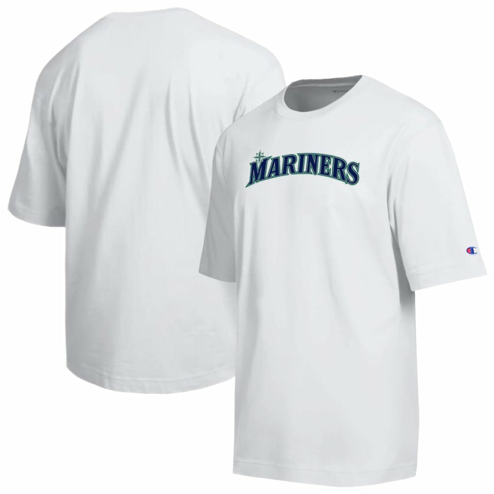 Seattle Mariners Champion All Star Arched Chenille Wordmark T-Shirt | MLB New