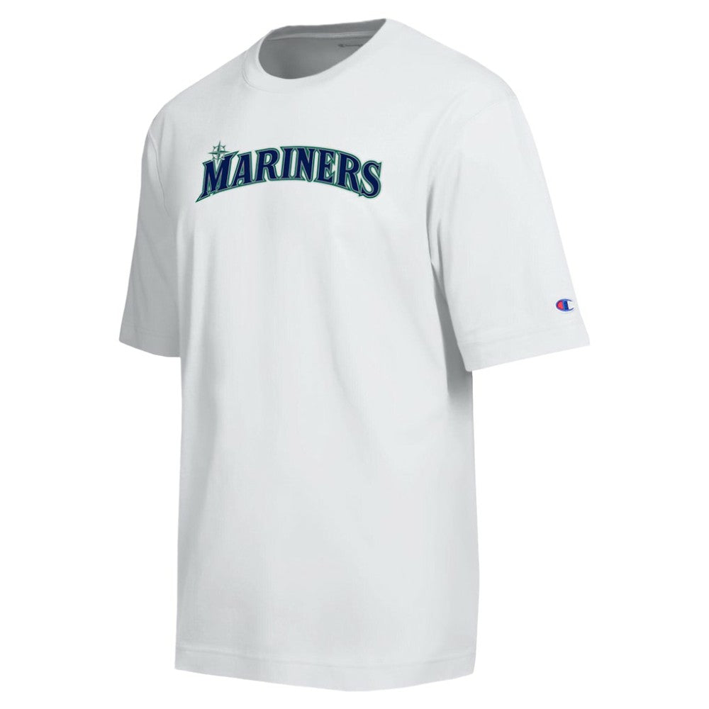 Seattle Mariners Champion All Star Arched Chenille Wordmark T-Shirt | MLB New