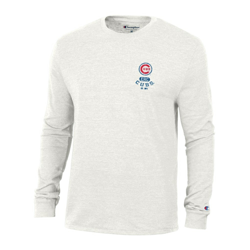 Chicago Cubs Champion Cooperstown Winning Tradition Tri-Blend Long Sleeve T-Shirt | MLB Discount
