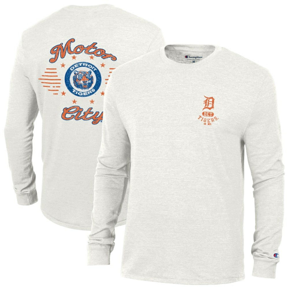 Detroit Tigers Champion Cooperstown Winning Tradition Tri-Blend Long Sleeve T-Shirt | MLB On Sale