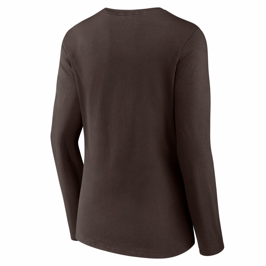 Cleveland Browns  Women's Hustle Long Sleeve V-Neck T-Shirt