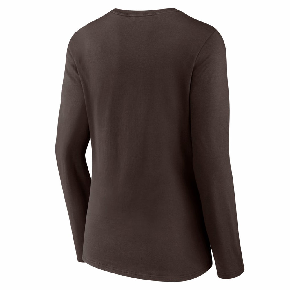 Cleveland Browns  Women's Hustle Long Sleeve V-Neck T-Shirt