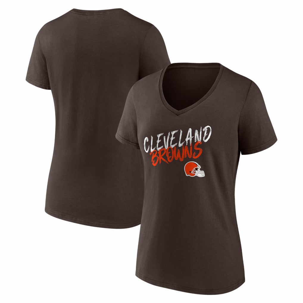 Cleveland Browns  Women's Hustle V-Neck T-Shirt