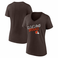 Cleveland Browns  Women's Hustle V-Neck T-Shirt