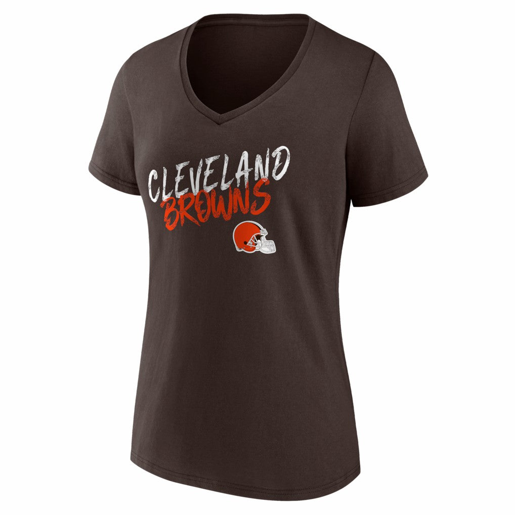 Cleveland Browns  Women's Hustle V-Neck T-Shirt