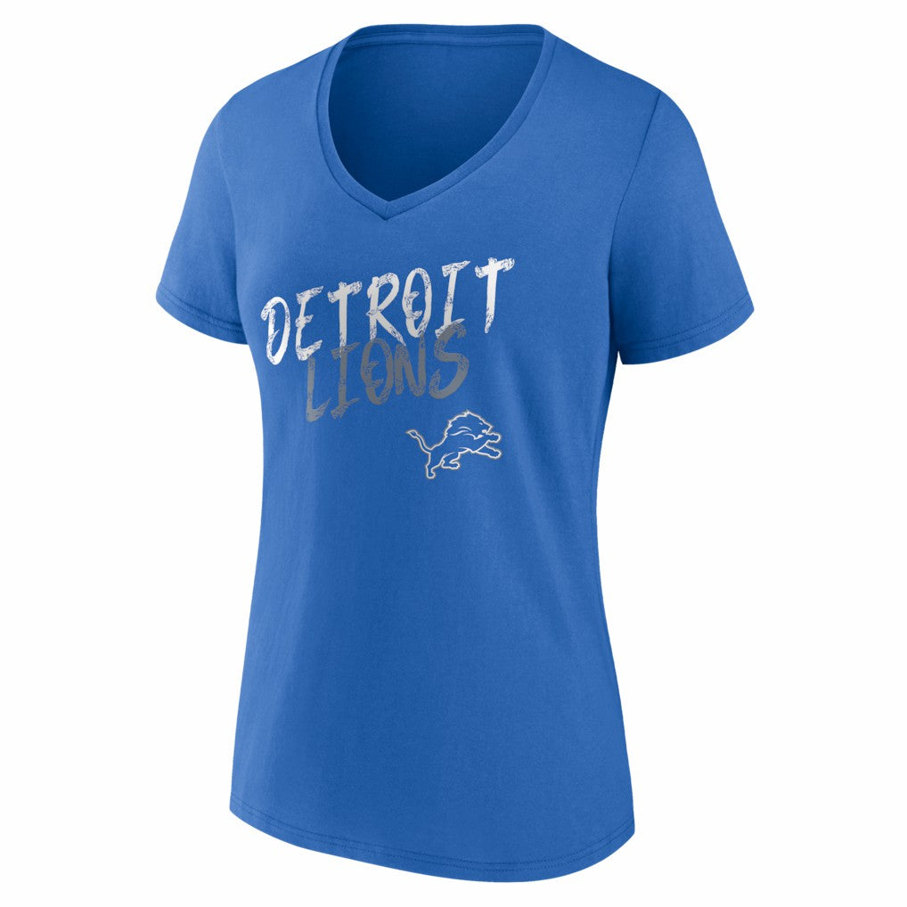 Detroit Lions  Women's Hustle V-Neck T-Shirt