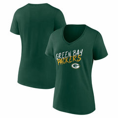 Green Bay Packers  Women's Hustle V-Neck T-Shirt