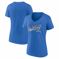 Los Angeles Chargers  Women's Hustle V-Neck T-Shirt