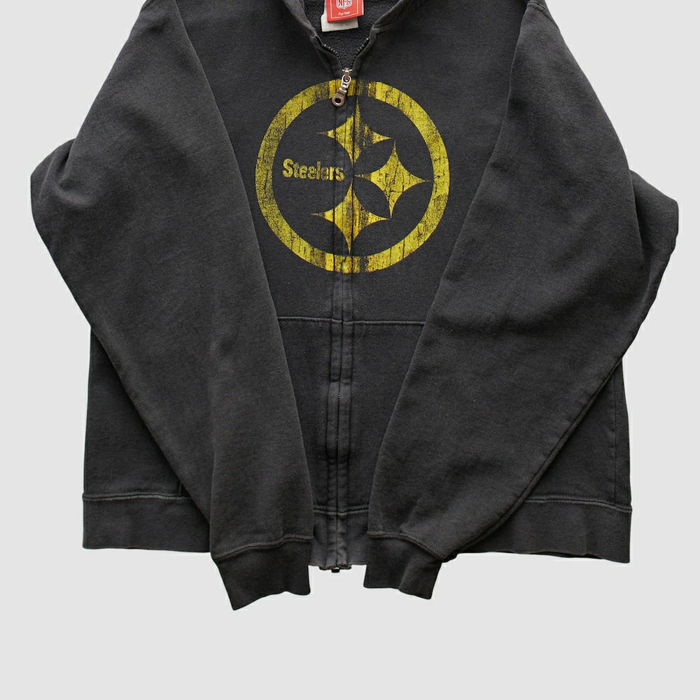 Pittsburgh Steelers Fanatics NFL 2000s Hooded Full Zip Sweatshirt