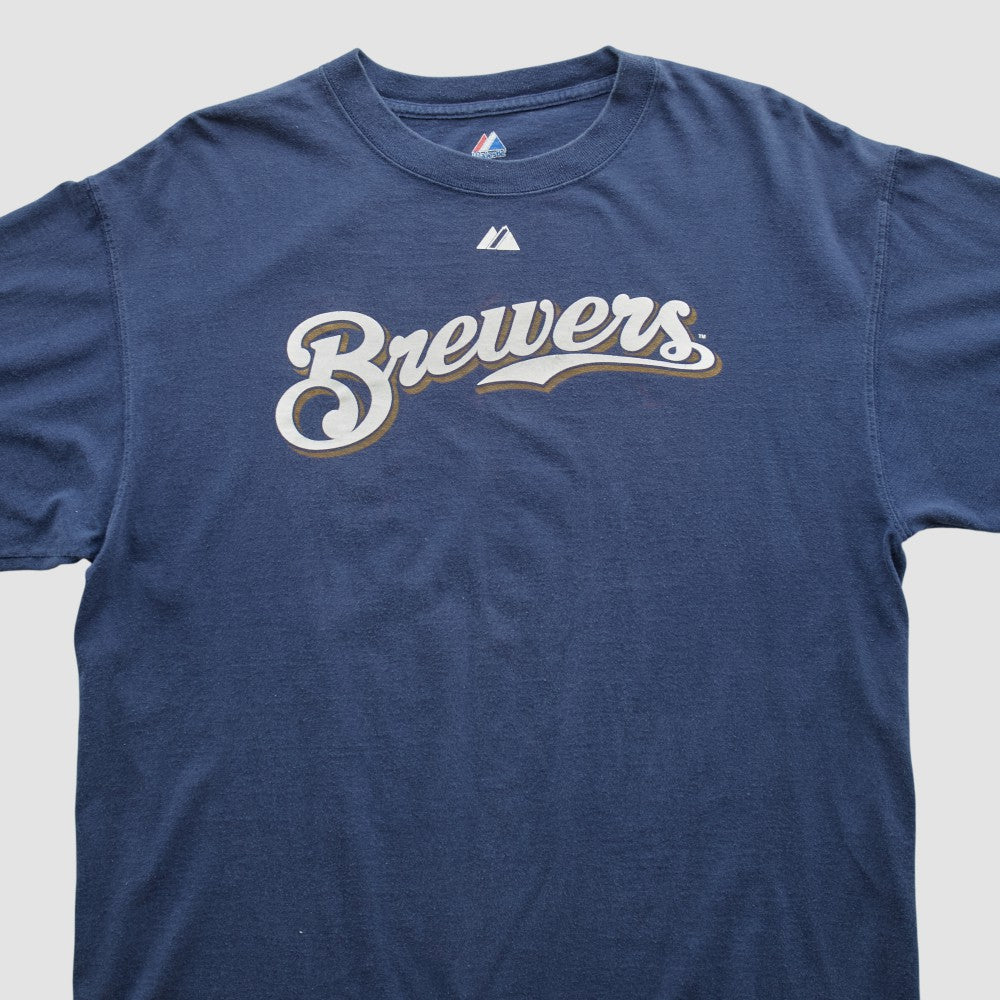 Milwaukee Brewers Majestic 2000s T-shirt | MLB On Sale